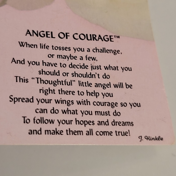 5for$25🥰Angel of Courage Pin Gold and Silver Toned Crystal Rhinestone STRENGTH - Picture 5 of 5